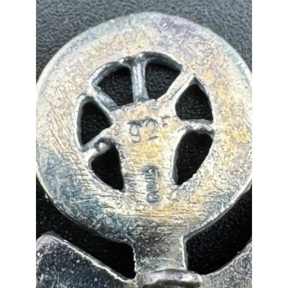 Sterling Silver 925 Marcasite Motorcycle Brooch Pin